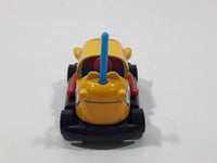 2014 Hot Wheels HW Race Track Aces Bump Around Yellow Die Cast Toy Amusement Park Fair Ride Bumper Car Vehicle