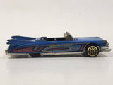 1997 Hot Wheels 1959 Cadillac Eldorado Convertible Blue Die Cast Toy Car Vehicle