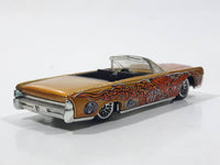 2003 Hot Wheels Dragon Wagons '64 Lincoln Continental Convertible Metalflake Gold Die Cast Toy Car Vehicle