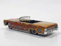 2003 Hot Wheels Dragon Wagons '64 Lincoln Continental Convertible Metalflake Gold Die Cast Toy Car Vehicle