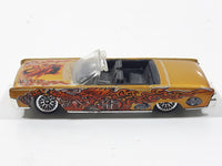 2003 Hot Wheels Dragon Wagons '64 Lincoln Continental Convertible Metalflake Gold Die Cast Toy Car Vehicle