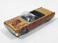 2003 Hot Wheels Dragon Wagons '64 Lincoln Continental Convertible Metalflake Gold Die Cast Toy Car Vehicle