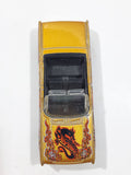 2003 Hot Wheels Dragon Wagons '64 Lincoln Continental Convertible Metalflake Gold Die Cast Toy Car Vehicle