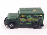 2006 Hot Wheels Urban Armored Truck Green Die Cast Toy Car Vehicle with Opening Rear Door