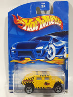 2001 Hot Wheels Hummer Yellow Die Cast Toy Car Vehicle New in Package