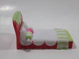 2008 Hasbro TCFC Strawberry Shortcake Bed 3 1/8" Long Plastic Toy Dollhouse Furniture