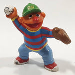 Applause Muppets Sesame Street Ernie Baseball Player Pitcher Character 2 1/2" Tall Hard Rubber Toy