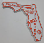 Florida "Sunshine State" Tallahassee 2 1/4" x 2 1/2" State Shaped Rubber Fridge Magnet