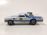 2011 Hot Wheels HW Main Street 68 El Camino Fort Worth Fire Pearl White Die Cast Toy Car Vehicle