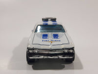 2011 Hot Wheels HW Main Street 68 El Camino Fort Worth Fire Pearl White Die Cast Toy Car Vehicle