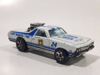 2011 Hot Wheels HW Main Street 68 El Camino Fort Worth Fire Pearl White Die Cast Toy Car Vehicle