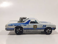 2011 Hot Wheels HW Main Street 68 El Camino Fort Worth Fire Pearl White Die Cast Toy Car Vehicle