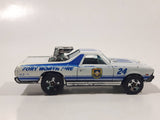 2011 Hot Wheels HW Main Street 68 El Camino Fort Worth Fire Pearl White Die Cast Toy Car Vehicle