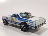 2011 Hot Wheels HW Main Street 68 El Camino Fort Worth Fire Pearl White Die Cast Toy Car Vehicle