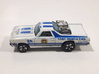 2011 Hot Wheels HW Main Street 68 El Camino Fort Worth Fire Pearl White Die Cast Toy Car Vehicle