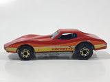 1982 Hot Wheels Gold Hot Ones Corvette Stingray Red Die Cast Toy Car Vehicle - Hong Kong