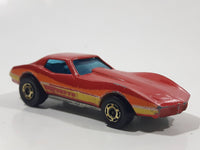 1982 Hot Wheels Gold Hot Ones Corvette Stingray Red Die Cast Toy Car Vehicle - Hong Kong