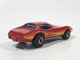 1982 Hot Wheels Gold Hot Ones Corvette Stingray Red Die Cast Toy Car Vehicle - Hong Kong