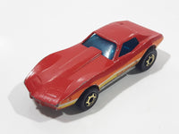 1982 Hot Wheels Gold Hot Ones Corvette Stingray Red Die Cast Toy Car Vehicle - Hong Kong