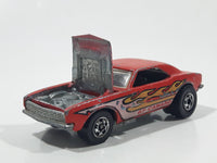 Vintage 1983 Hot Wheels '67 Camaro Red Die Cast Toy Car Vehicle with Opening Hood Hong Kong