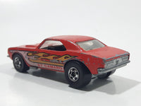 Vintage 1983 Hot Wheels '67 Camaro Red Die Cast Toy Car Vehicle with Opening Hood Hong Kong