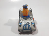 1981 Playskool The Muppets Sesame Street Bert Pigeon Patrol Police Officer White Die Cast Toy Car Vehicle Made in Hong Kong