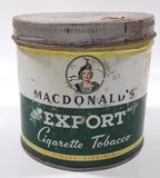 Vintage Macdonald's Export Cigarette Tobacco Tin Metal Can