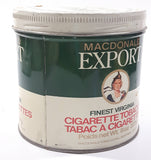 Vintage Macdonald's Export Finest Virginia Cigarette Tobacco 8 oz Metal Tin Can