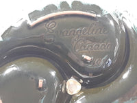 Vintage Evangeline Canada Pottery 11" Diameter Drip Glaze Three Compartment Serving Platter Dish with Handle