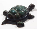 Vintage Blue Mountain Pottery 5 3/8" Long Drip Glaze Turtle Animal Figurine Ornament