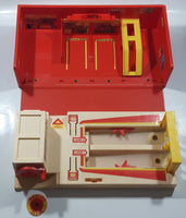 Vintage 1981 Hot Wheels Inside Track Garage Set Red Fold Out Carry Case