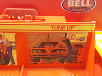 Vintage 1981 Hot Wheels Inside Track Garage Set Red Fold Out Carry Case