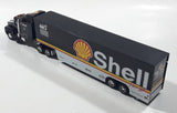 Corgi Classics Shell Racing Transporter Semi Truck Tractor Cab and Trailer Black and White 1/64 Scale Die Cast Toy Car Vehicle with Box