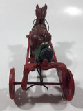 Antique Early 20th Century US Mail Horse Carriage Wagon with Driver Cast Iron Toy Missing Cab