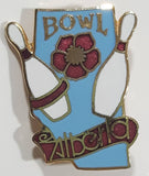 Bowl Alberta Bowling 7/8" x 1" Enamel Metal Lapel Pin