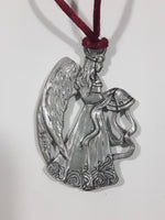 1994 Seagull Angel with Bells Pewter Metal 2" Tall Hanging Ornament