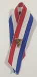 Red, White, and Blue Patriotic Ribbon with 5/8" with Gold Tone Angel Pin