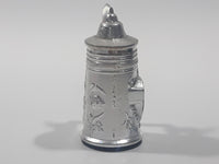 Columbia Icefields Canada 2 1/4" Tall Silver Tone Metal Miniature Stein With Lid