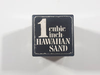 1 Cubic Inch Hawaiian Sand 2 1/2" Tall Square Glass Bottle