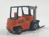 Vintage 1972 Lesney Products Matchbox Superfast No. 15 Fork Lift Truck Orange Die Cast Toy Car Warehouse Yard Machinery Vehicle