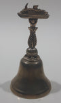 Vintage Cruise Ship Boat Figural Silver Look Metal 3" Tall Bell