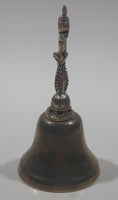 Vintage Cruise Ship Boat Figural Silver Look Metal 3" Tall Bell