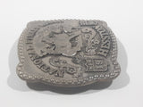 Vintage 1985 NFR National Finals Rodeo Hesston Metal Belt Buckle 3rd Edition Anniversary Series Limited Collector's Buckle