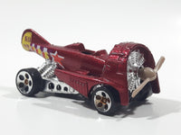 1996 Hot Wheels First Editions Dog Fighter Metalflake Red Die Cast Airplane Style Toy Car Vehicle