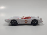 2008 Hot Wheels Mach 5 Speed Racer White Plastic Die Cast Toy Race Car Vehicle