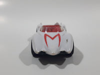 2008 Hot Wheels Mach 5 Speed Racer White Plastic Die Cast Toy Race Car Vehicle