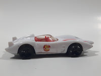 2008 Hot Wheels Mach 5 Speed Racer White Plastic Die Cast Toy Race Car Vehicle