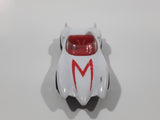 2008 Hot Wheels Mach 5 Speed Racer White Plastic Die Cast Toy Race Car Vehicle