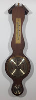 Vintage Gischard Banjo Style Wood Cased Weather Station Thermometer, Barometer Hygrometer Made in Germany