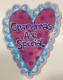 AGC American Greeting Cards "Grandmas Are Special" Heart Shaped 3 1/2" x 4 1/4" Thin Fridge Magnet